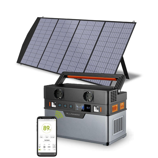 Sirona.POWER.XL - 700W Powerstation-Set inkl 200W Solarpaneel - Sirona Energy - Solar - Balkonkraftwerk - Energie sparen - Photovoltaik - Powerstation mit Solarpanel